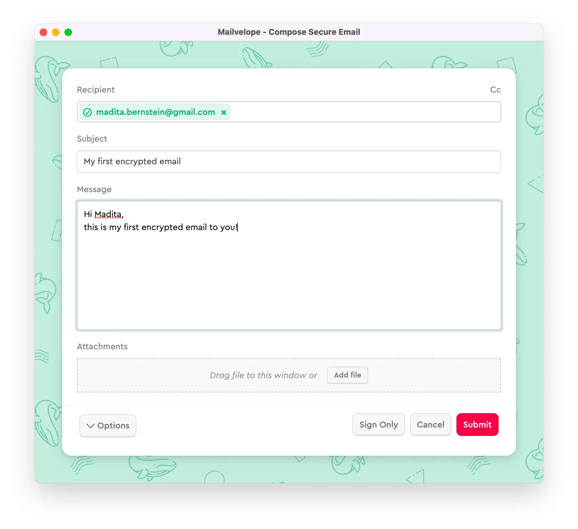Create new email in Nextcloud Mail